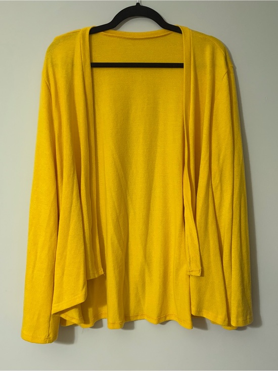 Amazon Sweaters - Amazon Bright Yellow Open-Front Knit Cardigan